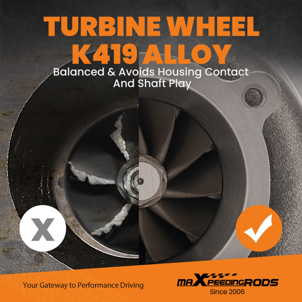 Billet Compressor Wheel T3 T04E Street Turbo Turbocharger Up to 400+HP .57 A.R Exhaust Turbine Universal