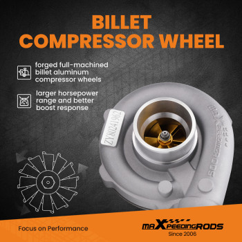 Billet Compressor Wheel T3 T04E Street Turbo Turbocharger Up to 400+HP .57 A.R Exhaust Turbine Universal