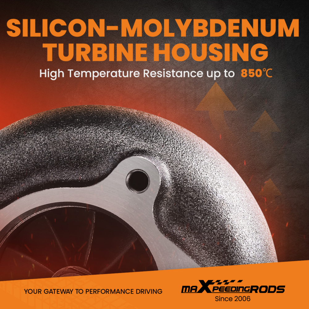 T3 T4 T04E Turbocompressore raffreddato ad olio 5 bulloni Flangia Turbocompressore con ruota del compressore in billet