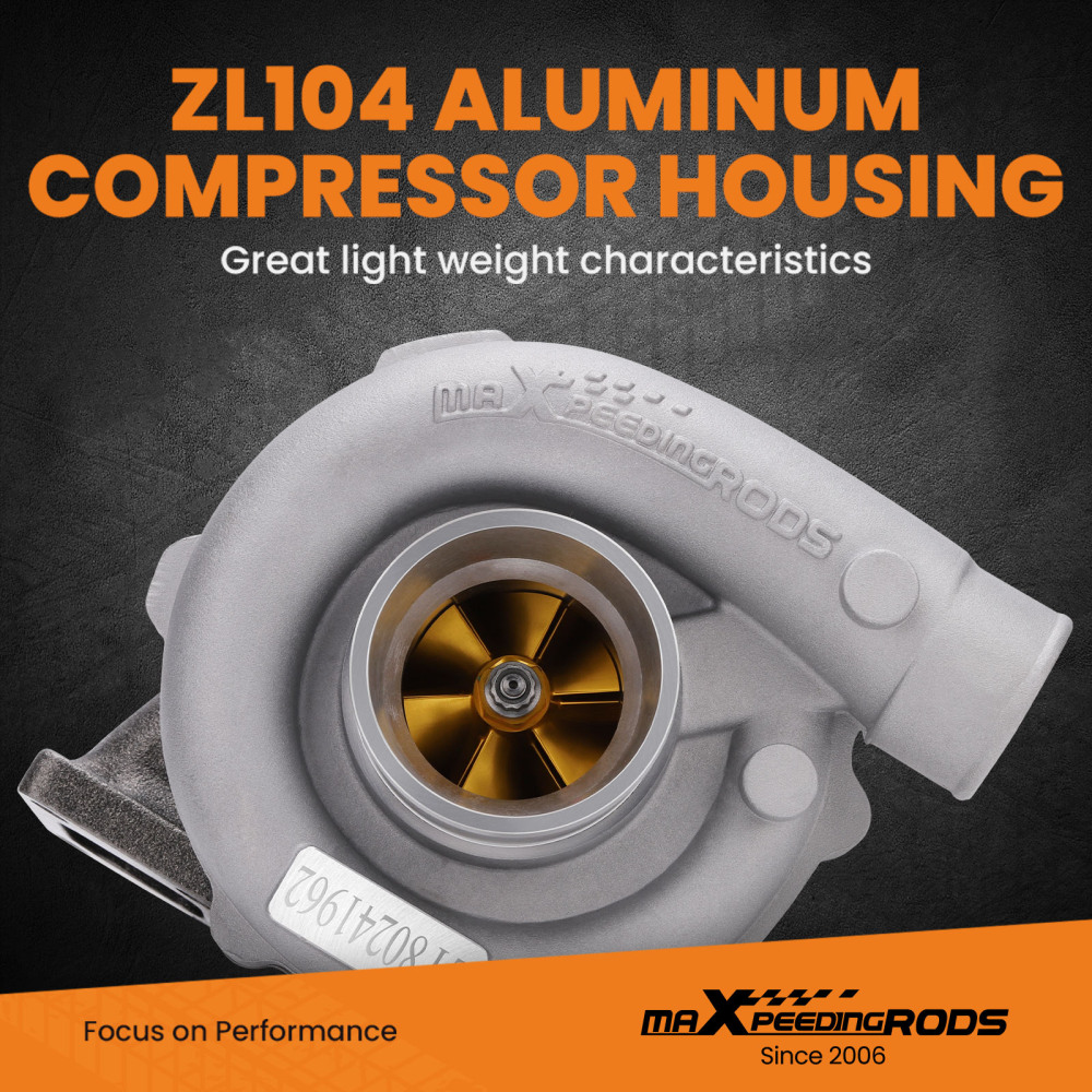 T3 T4 T04E .57 AR Billet Turbocompresseur for 1.6L to 2.3L 450HP Oil Cooled NEUF