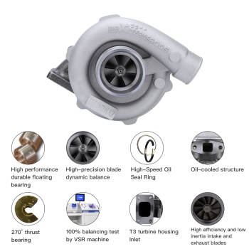 T3 T04E Turbo Turbocharger 400HP .57 A.R universal exhaust turbine 300ps+