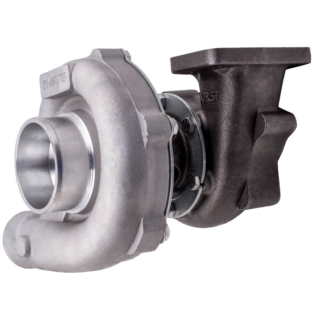 Turbocompressore universale T3 T4 T04E Turbo .57 Turbina raffreddata ad olio A / R Flangia a 5 bulloni per 1.5-2.5L 400HP