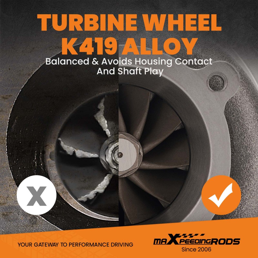 Nuovo Universal Turbo T3 T4 T04E Turbocompressore con Guarnizioni Kit Oil Cooled