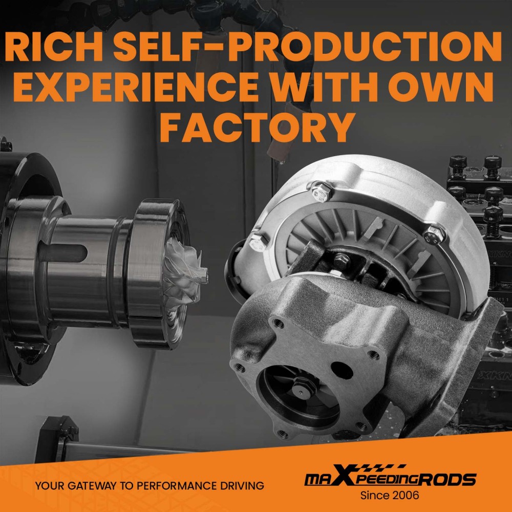 Nuovo Universal Turbo T3 T4 T04E Turbocompressore con Guarnizioni Kit Oil Cooled