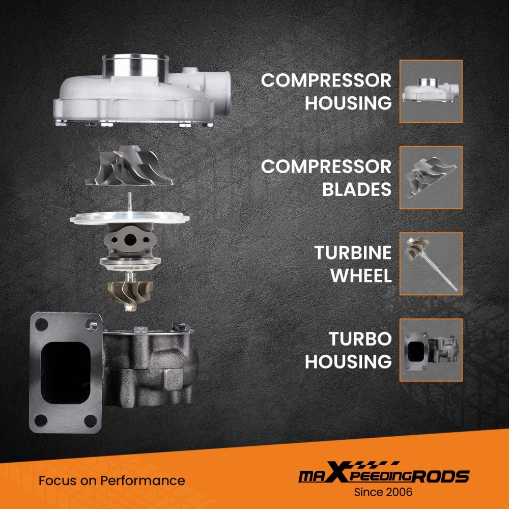 Universal Turbocharger Water Cooled T3T4 T04E T3 .63 A/R for 1.5L to 2.5L 400HP