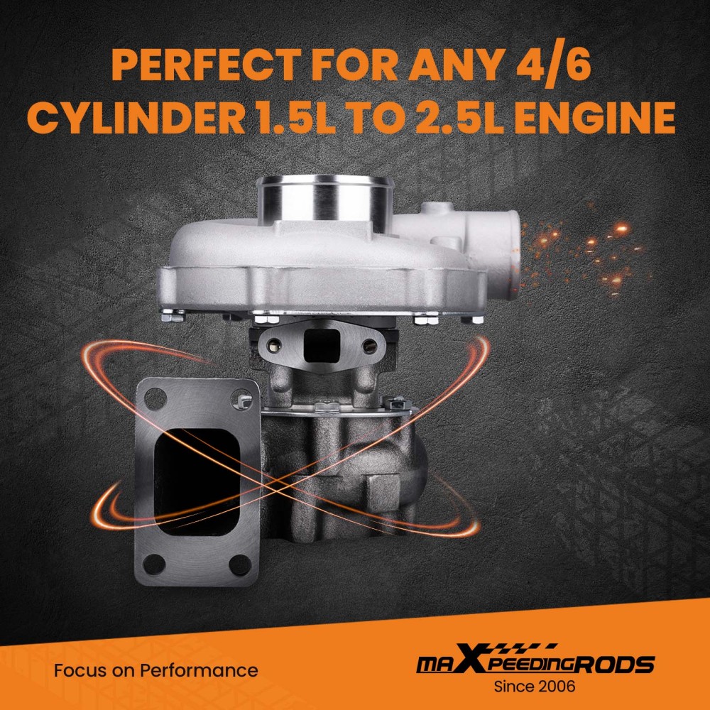 Universal Turbocharger Water Cooled T3T4 T04E T3 .63 A/R for 1.5L to 2.5L 400HP