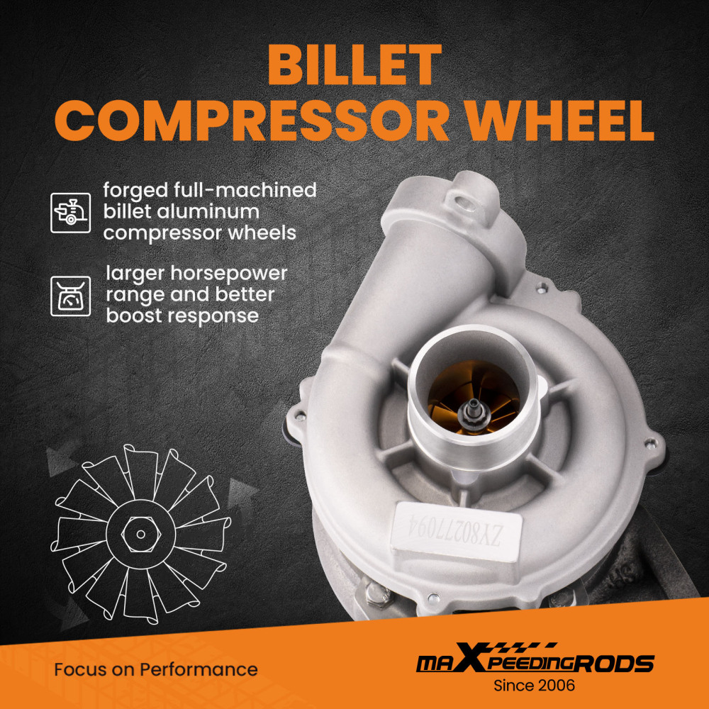 Billet turbo 753420 compatibile per Citroen C2 C3 C4 C5 compatibile per Peugeot 206 207 307 308 407 1.6L D