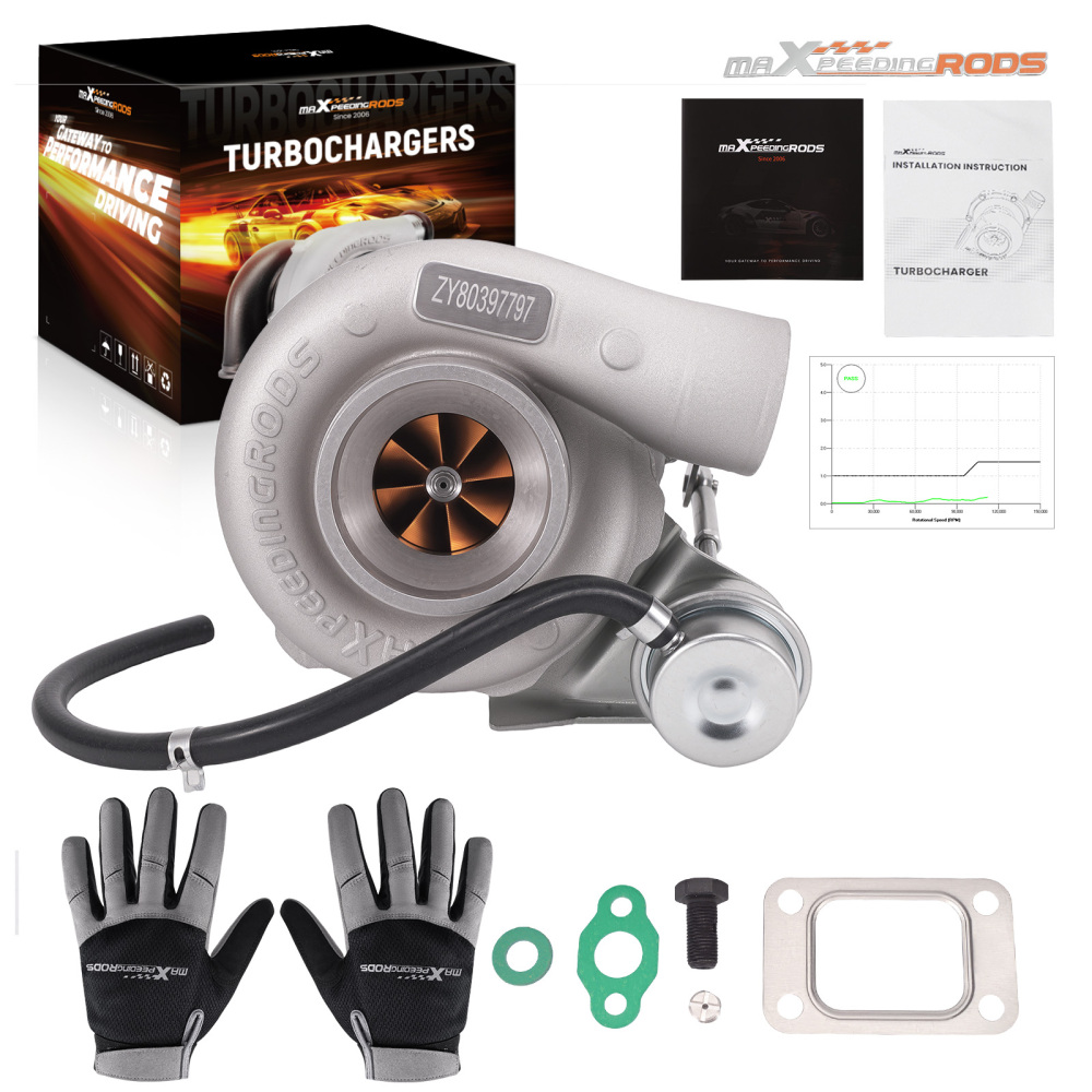 T25 for GT2871 GT2860 Dual Ceramic Ball Bearing Billet Universal Turbo Turbocharger A/R 0.64/0.6