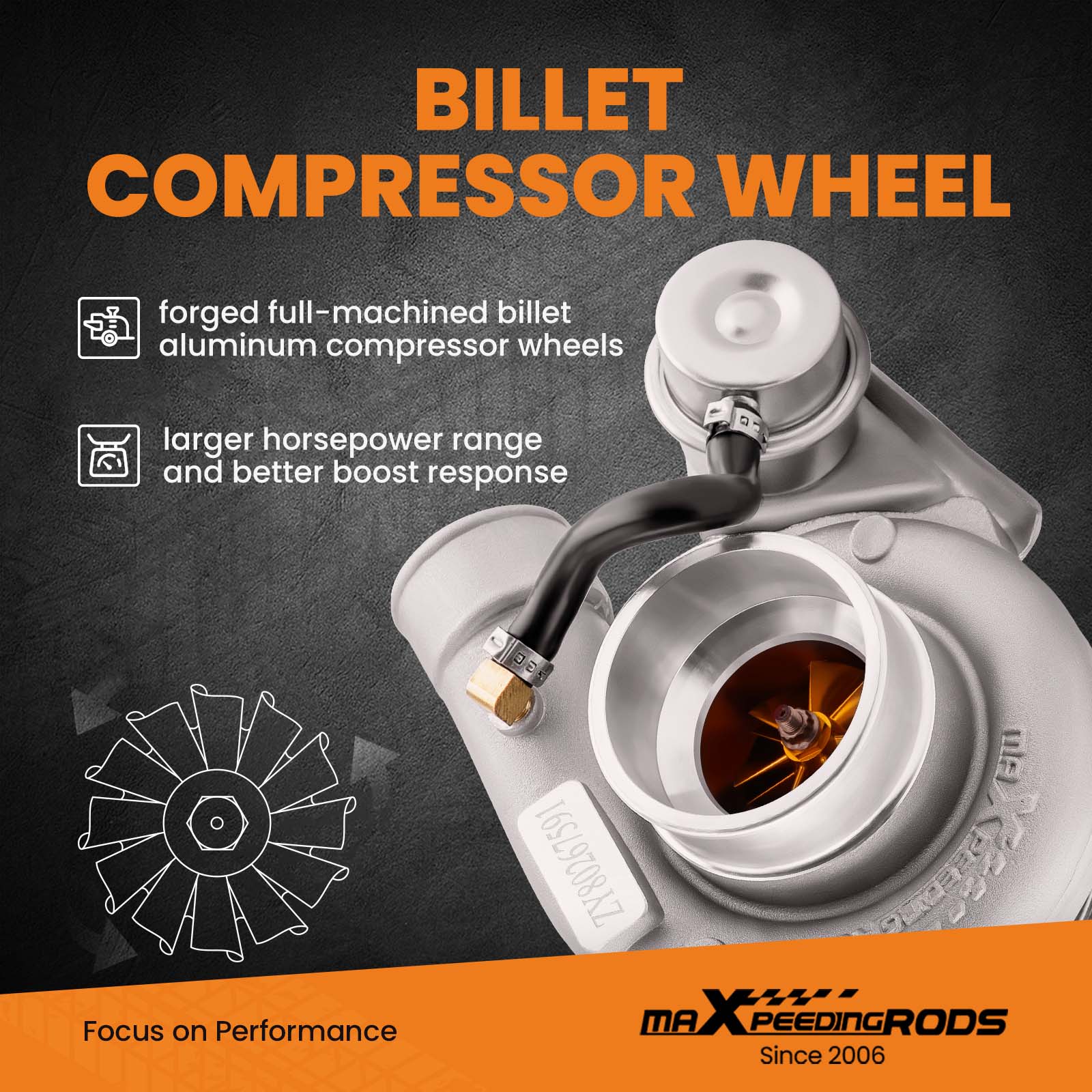 Street Turbo Billet Compressor Wheel High quality for GT25