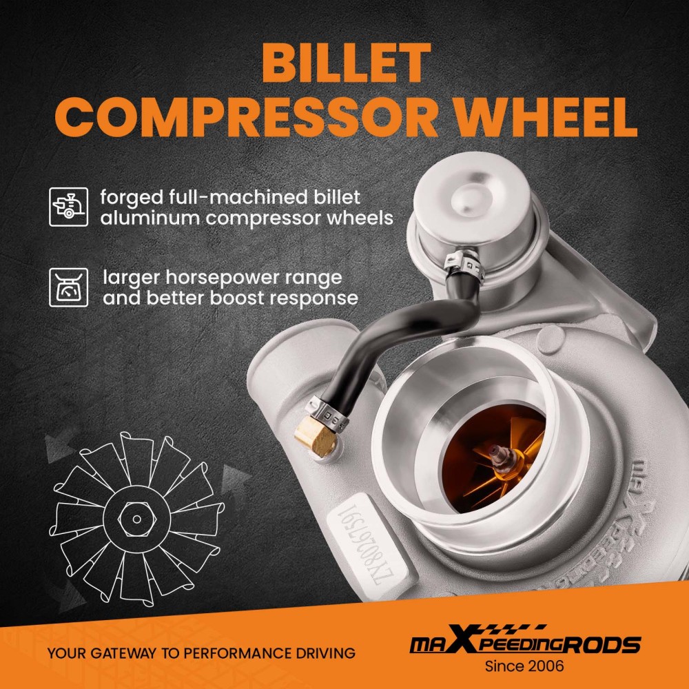 Billet GT28 GT2871 GT2860 Universal Turbo Compressor A/R .64 Turbine Wet Float