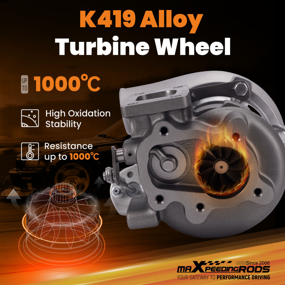 T25 T28 GT2871 Billet Turbo Street Turbocharger A/R 0.6 / 0.64 up to 350+BHP