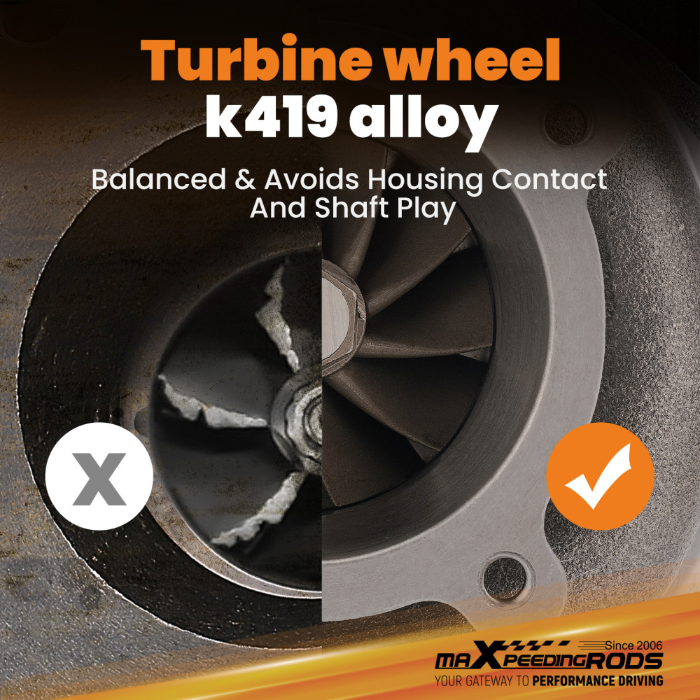 GT2871 GT2860 Universal Billet Turbocompresor Brida T25 Trim 48/76 A/R 0.6 0.64