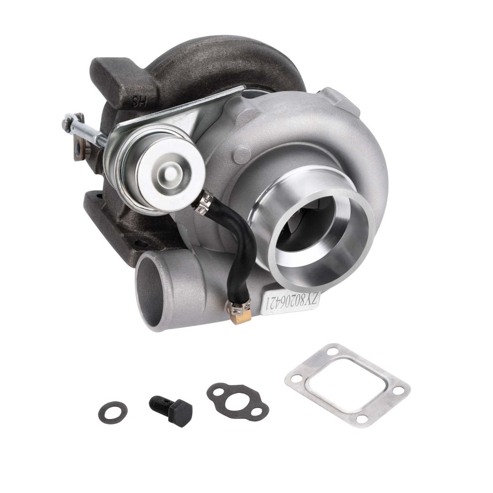 Pour GT2871 GT2860 SR20 CA18DET Turbocompresseur universelle 0.6 A / R 0.64 A / R bride à 5 boulons huile