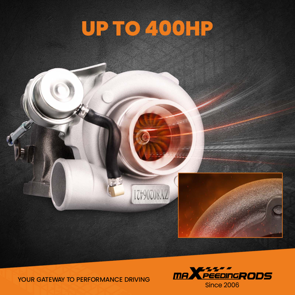 Pour GT2871 GT2860 SR20 CA18DET Turbocompresseur universelle 0.6 A / R 0.64 A / R bride à 5 boulons huile