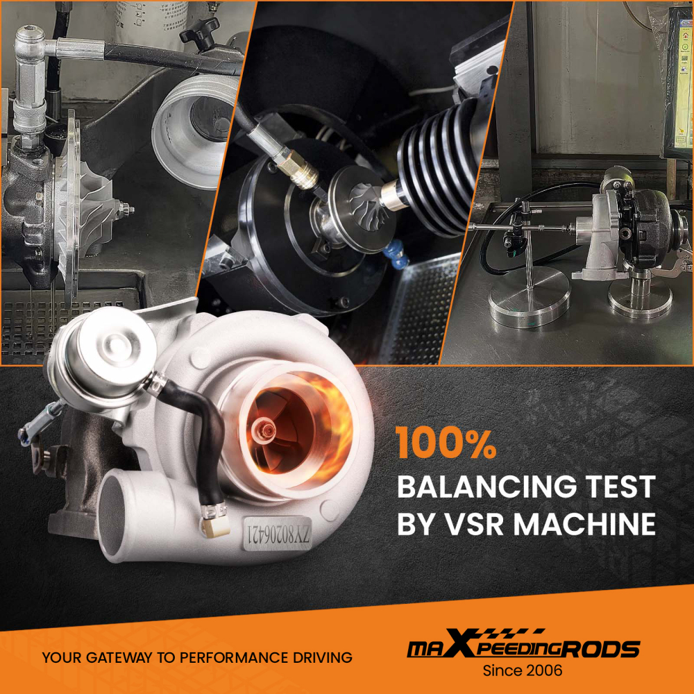 Pour GT2871 GT2860 SR20 CA18DET Turbocompresseur universelle 0.6 A / R 0.64 A / R bride à 5 boulons huile