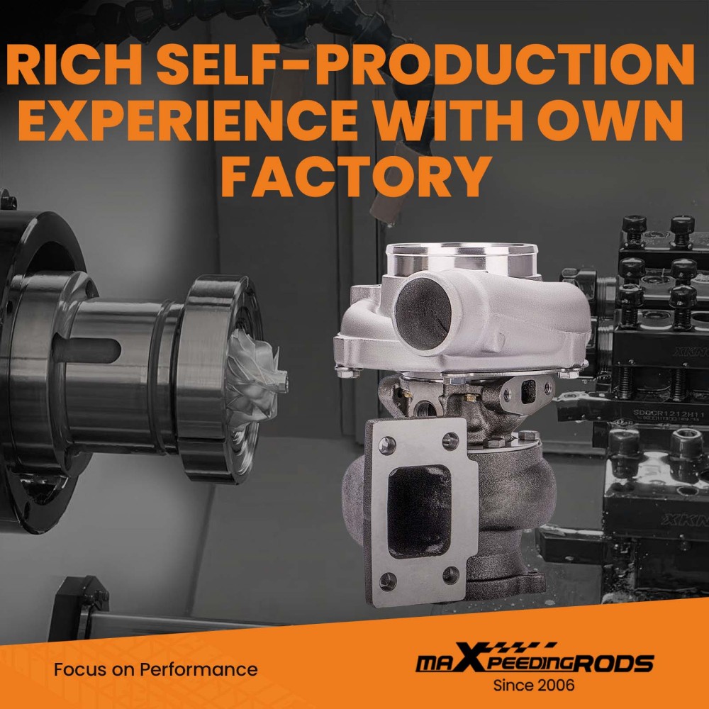 Strada di Caricabatterie turbo universale per GT3037 500HP compatibile per tutti i motori 4/6 cyl 2.5L-3.0L Turbocompressore con ruota del compressore in billet