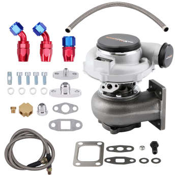 Turbo Turbocharger GT30 GT3037 GT3076 .82 + Oil Drain Return Oil FEED Line Kits