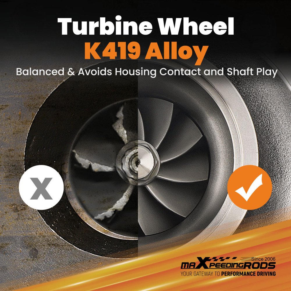 Ball Bearing Turbo Up to 1050HP Billet Comp Wheel 0.8 A/R V-band Turbine Housing