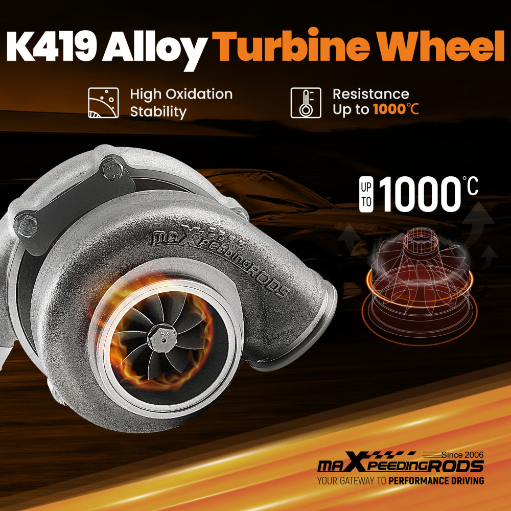 Ball Bearing Turbo Up to 1050HP Billet Comp Wheel 0.8 A/R V-band Turbine Housing