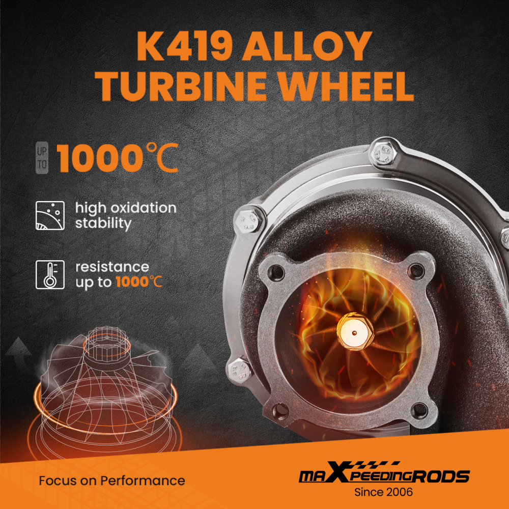 Street type T3 for GT3582 GT35 A/R 0 .63 0.7 Anti Surge Turbocharger turbine billet compressor wheel