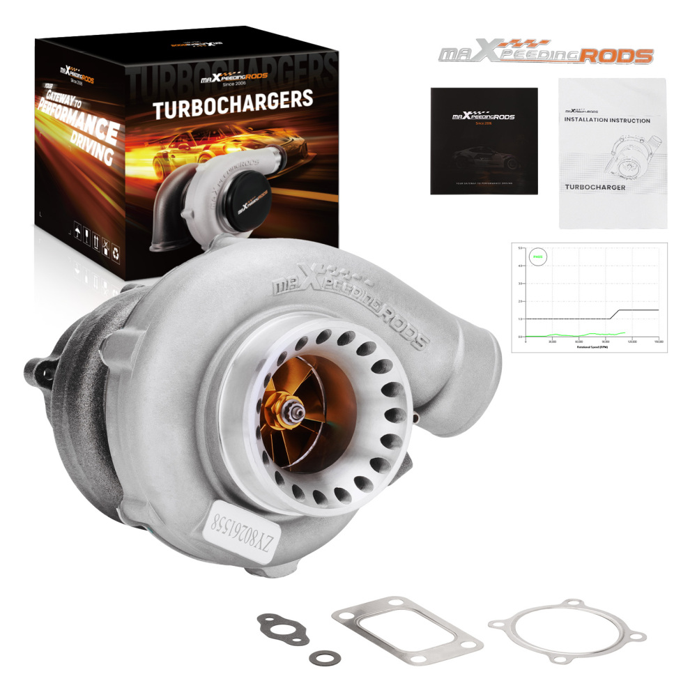 Billet GT3582 AR.70 .63 Float Bearing Turbo compatible for Nissan Safari compatible for Patrol 4.2L TD42