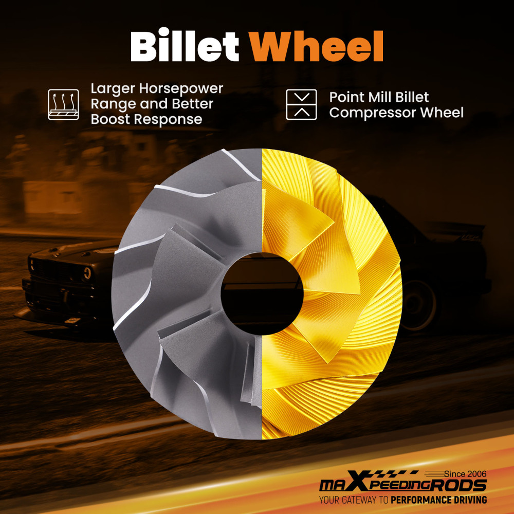 Dual Ceramic Ball Bearing Billet Turbo Turbolader TURBINA up to 600HP T3 Flange