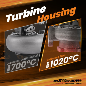 Upgraded Dual Ball Bearing Billet Turbo for GT35 GT3582 600HP Racing Turbocharger