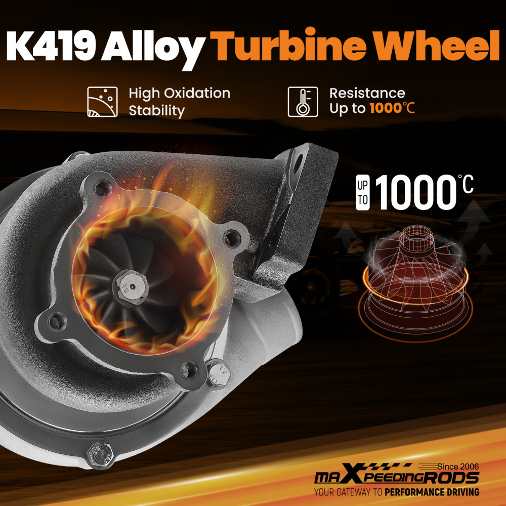 Upgraded Dual Ball Bearing Billet Turbo for GT35 GT3582 600HP Racing Turbocharger