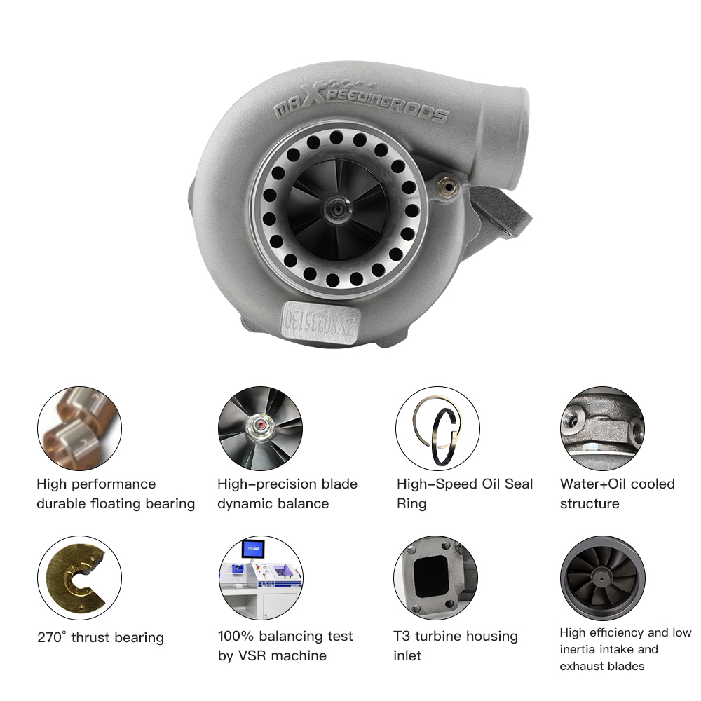 Pour GT35 GT3582 Turbo compatible pour Charger T3 AR.70 / 63 Roulement de turbocompresseur de compresseur anti-surtension