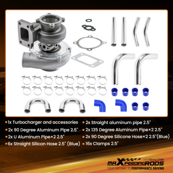 For GT35 GT3582 Turbo compatible for Nissan Safari compatible for Patrol 4.2L TD422.5 64mm Intercooler Pipe