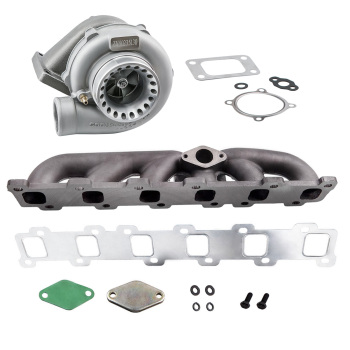 Turbo manifold Kit GT35 GT3582 T3 a/r .63 compatible for Nissan Safari TD42 TB42 TD45 TB45