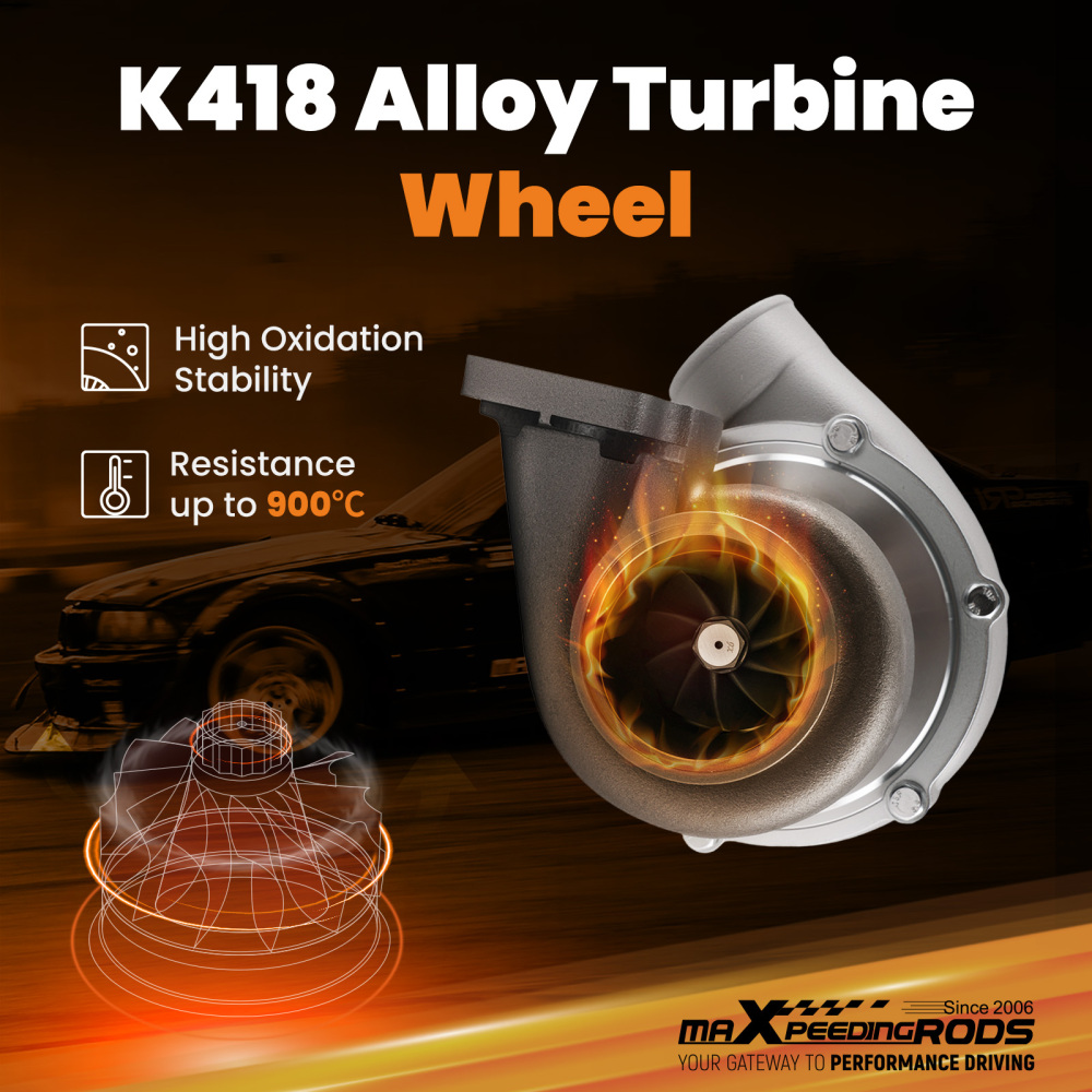 GEN2 Universal A/R 0 .7 Turbocharger 600HP for 4/6 Cylinder 2.5L-6.0L Engines