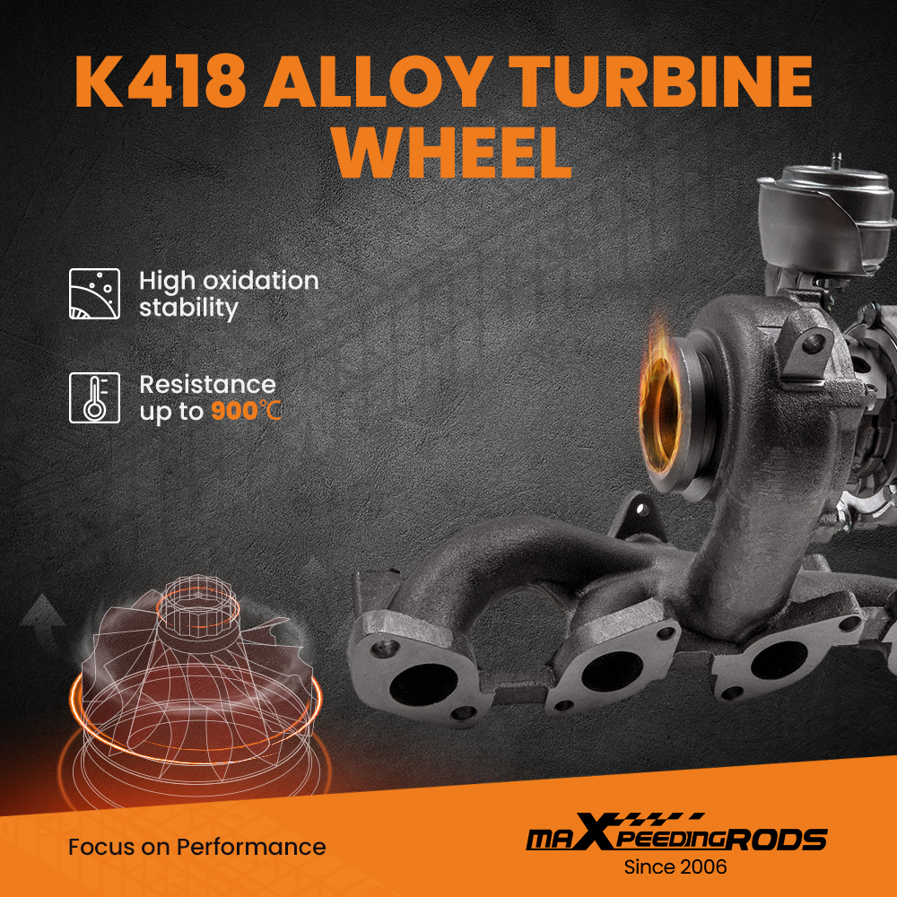 TURBOCOMPRESSORE CON GUARNIZIONE KIT compatibile per VOLKSWAGEN GOLF V 2.0 TDI 03G253014J