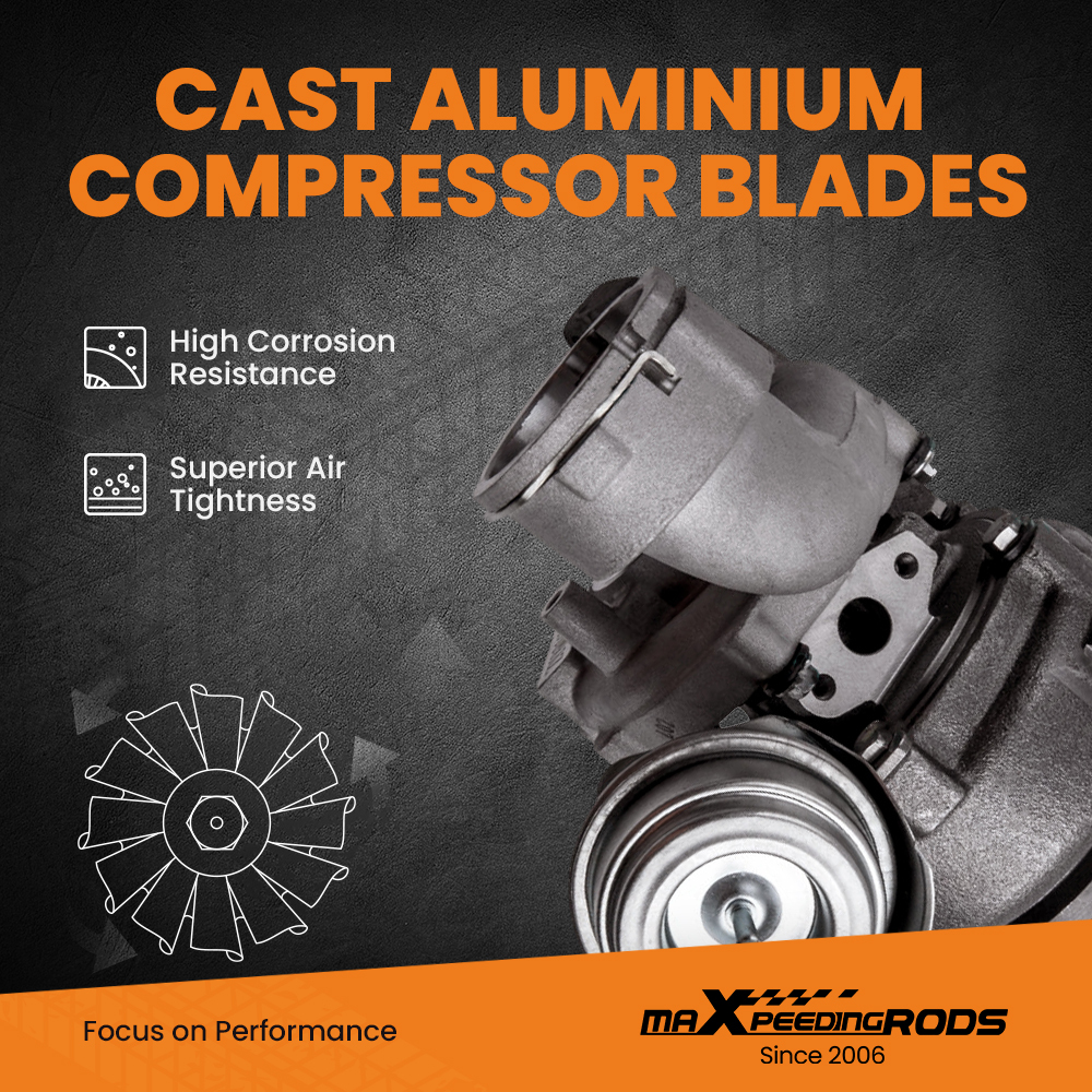 TURBOCOMPRESSORE CON GUARNIZIONE KIT compatibile per VOLKSWAGEN GOLF V 2.0 TDI 03G253014J