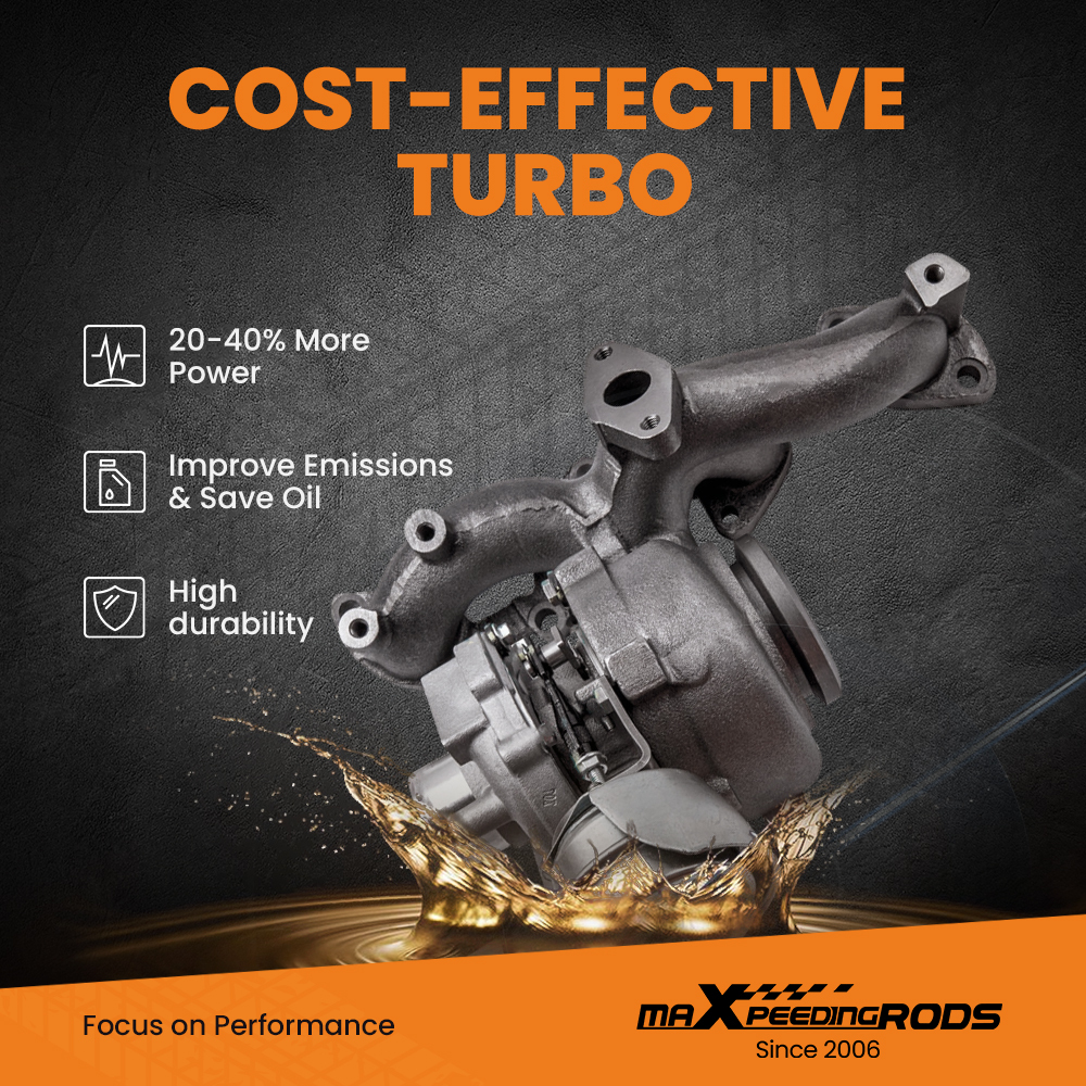 TURBOCOMPRESSORE CON GUARNIZIONE KIT compatibile per VOLKSWAGEN GOLF V 2.0 TDI 03G253014J