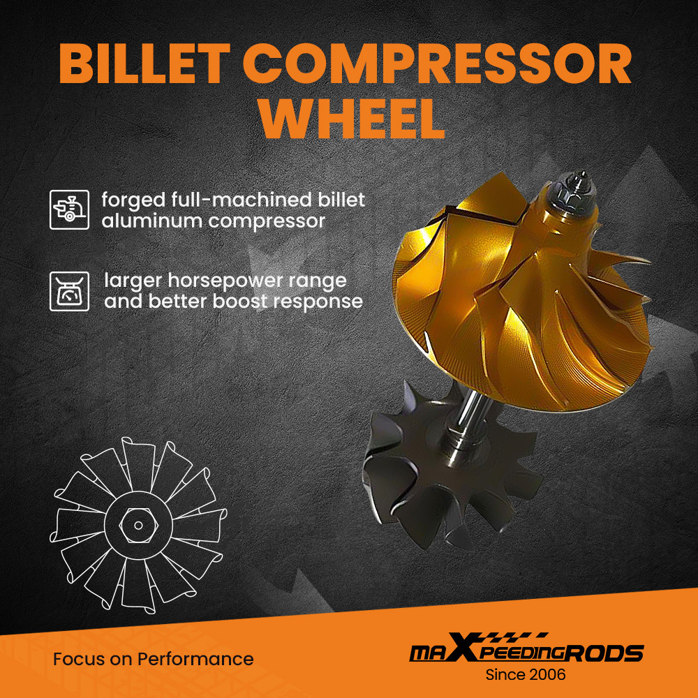 For GT1446V Billet Compressor Wheel Wheel Turbo compatible for charger compatible for Vauxhall Opel Mocca Astra J 1.4 781504