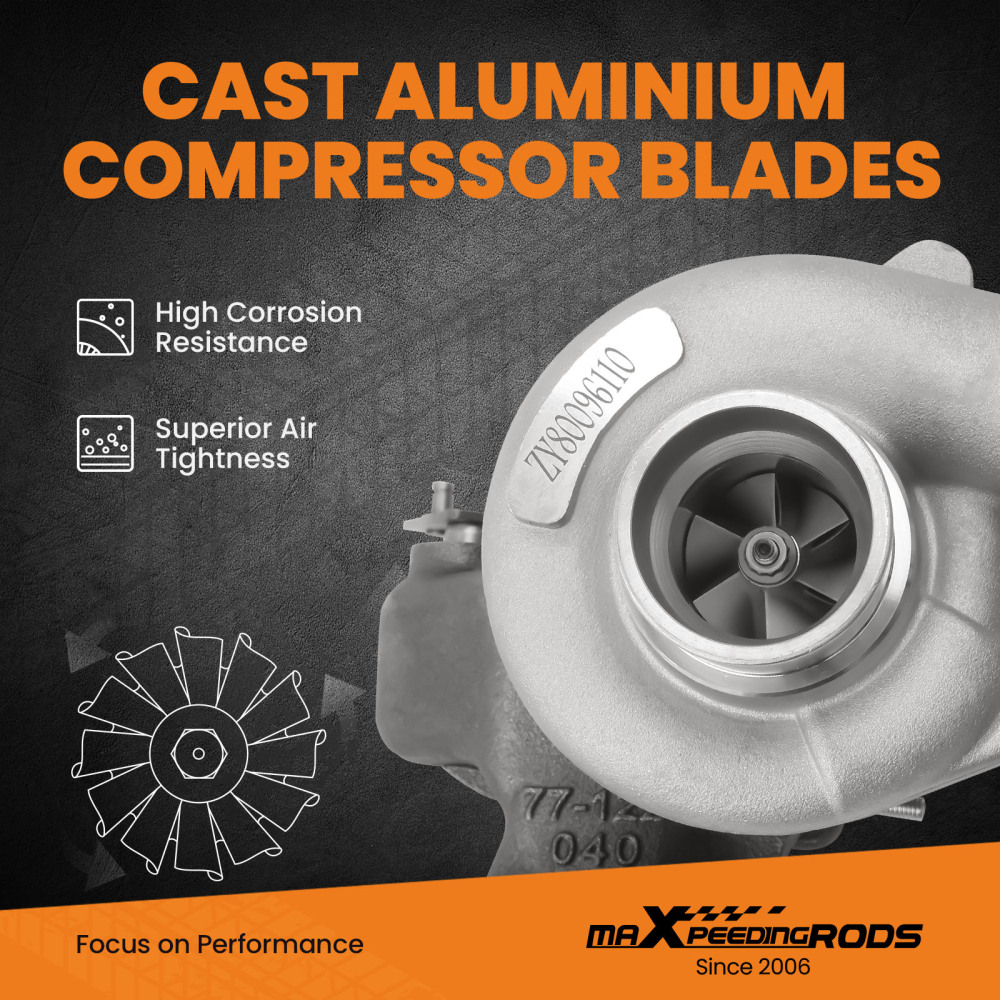 Turbo Turbocompresseur compatible pour Mitsubishi L200 Pajero 2.5 L 4D56 TD04 TF035 Water