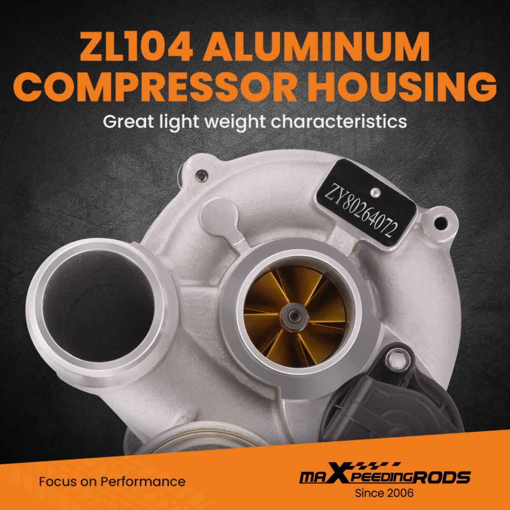 Billet Compressor Wheel Maxpeedingrods 53039880181 Turbocharger 2007-2008 compatible for Mini for Cooper S Models 53039700163