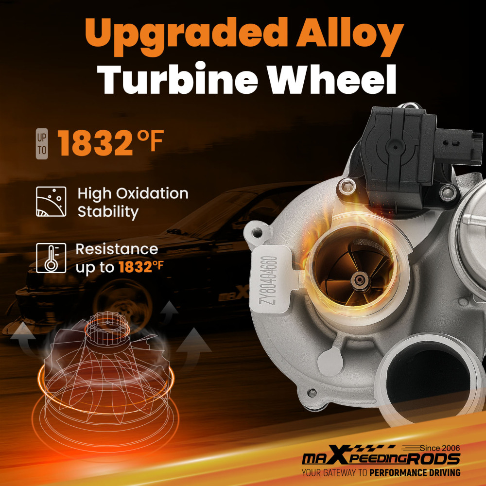 Upgraded Billet Turbocharger compatible for Mini Cooper S R55 R56 R57 1.6L 53039880163