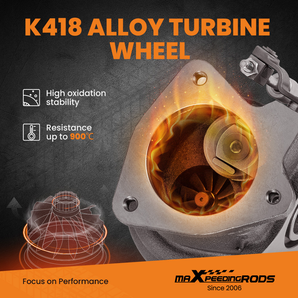 Turbo K03 Turbocharger compatible for Mini Cooper 11657647003 7565424-01 K418 alloy