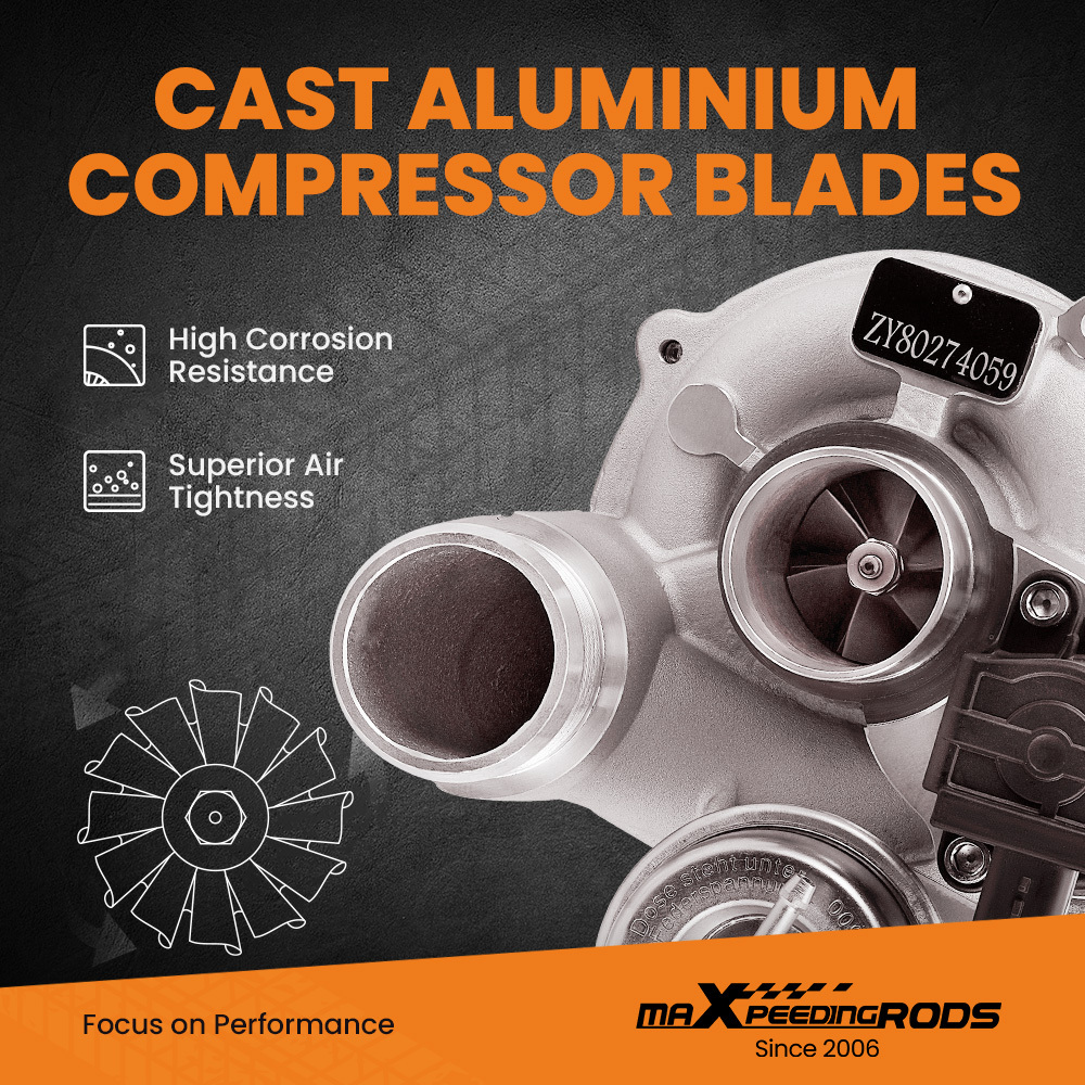 Turbo K03 Turbocharger compatible for Mini Cooper 11657647003 7565424-01 K418 alloy