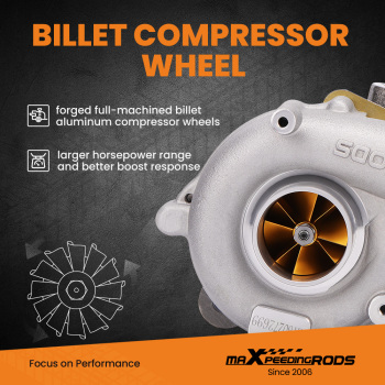 Billet Compressor Wheel upgrate Turbocharger compatible for Audi A3 TT compatible for Seat IBIZA compatible for VW Beetle 1.8T 53049500001