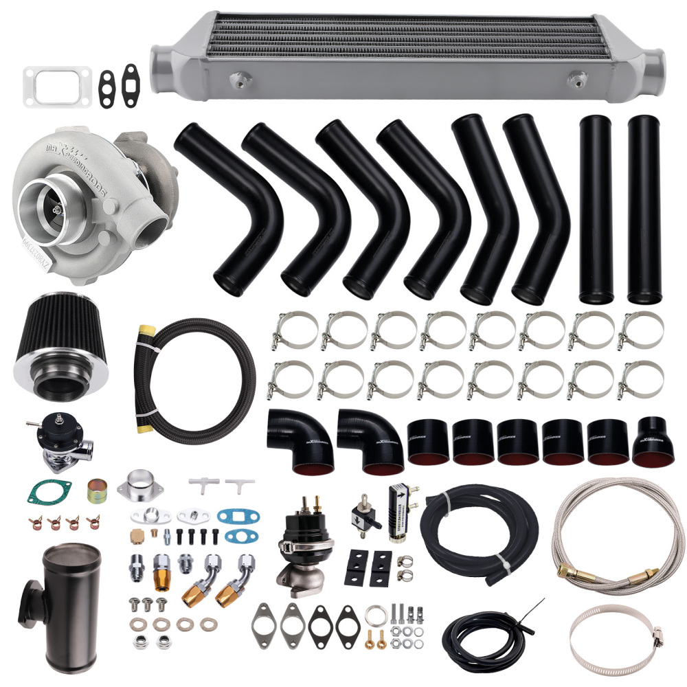 T3 T4 Turbo Kit + Intercooler + Piping+ Wastegate compatible for BMW E36 E46 328i 325I