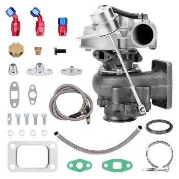 T3 T04E V-band Turbo Turbocharger 0.63 AR Oil Drain Return FEED Line Kit