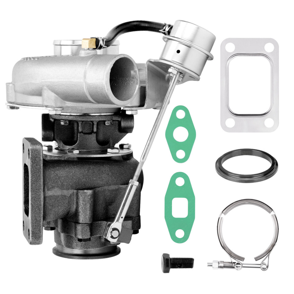 T3 Turbocharger .63 A/R V-bandOil Drain Return Feed LineBOV Kit Oil Cooled