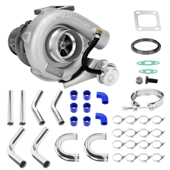 Turbo 0.63 A/R V Band For 1.5-2.5L4 6 Cyl + 2.5 64mm 8PCS PIPING Kit