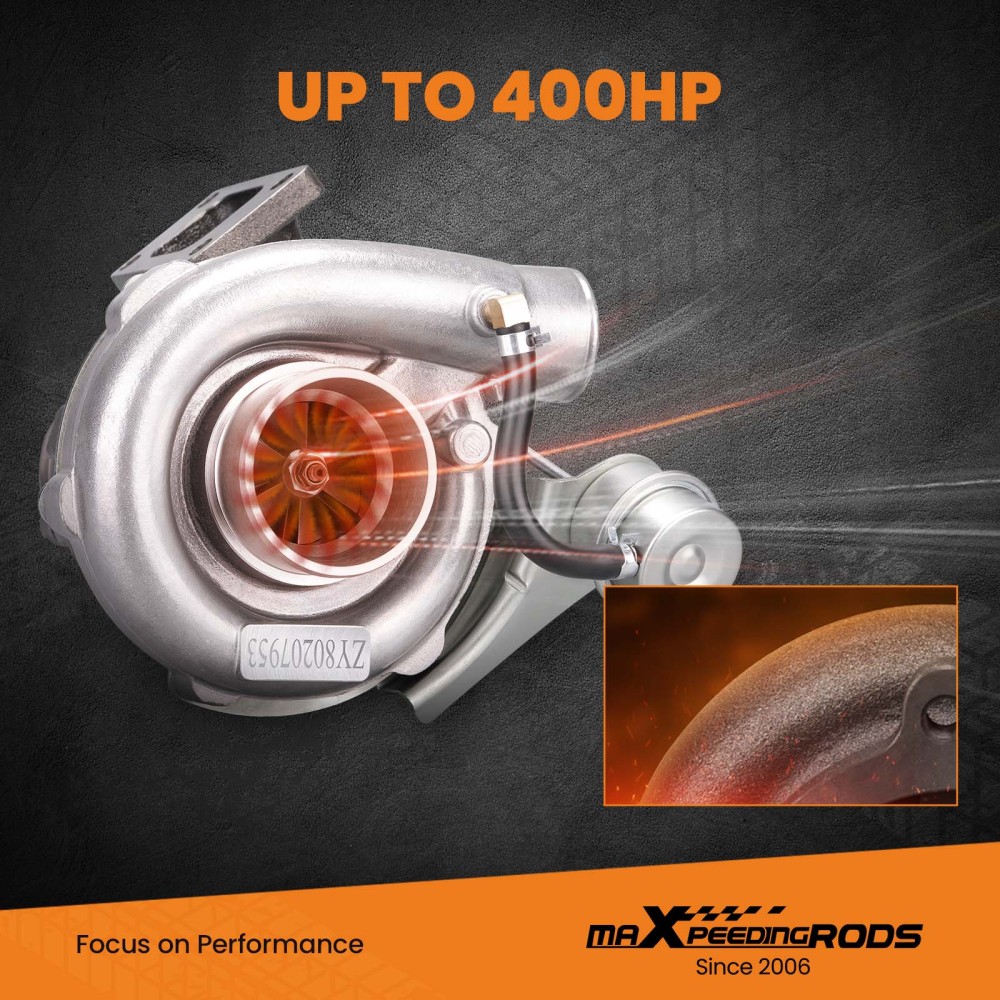 T3/T4 T04E Turbo Turbocharger .63 A/R 44 Trim V-Band 400+HP Internal Wastegate