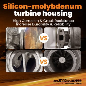 T76 Billet Turbo Universal Turbocharger T4 .96 A/R Trim 500HP 76.6mm Compressor