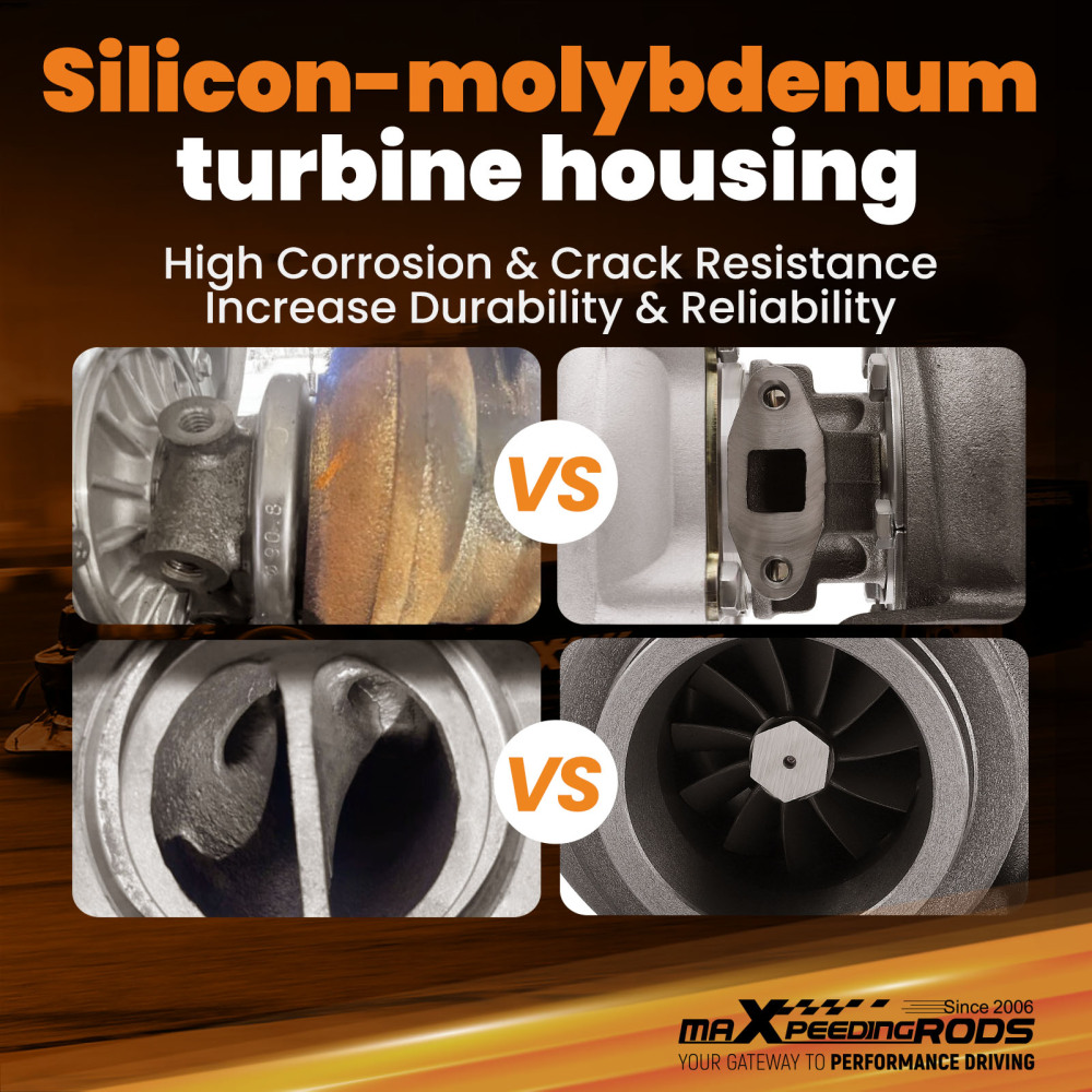 T76 T4 Upgraded Billet Turbo Turbine 0.96 A/R Com 0.8 500HP V-Band Turbocharger