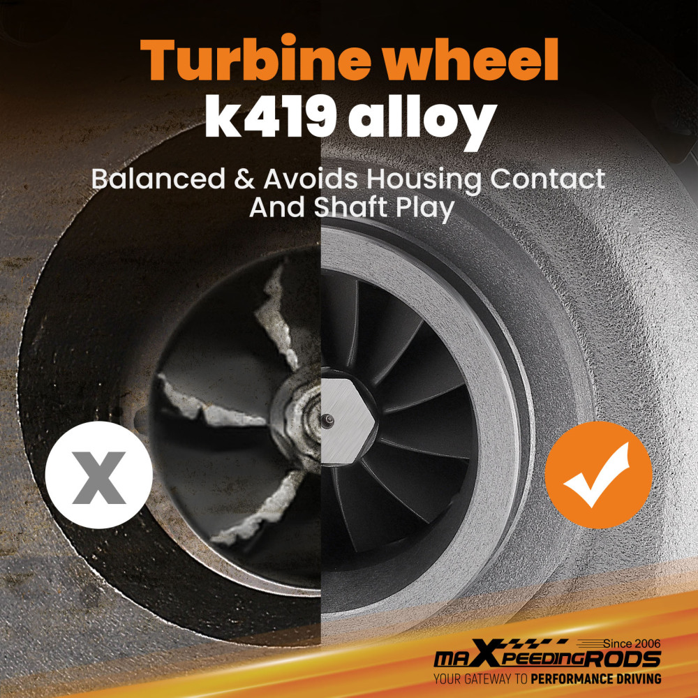 T76 T4 Upgraded Billet Turbo Turbine 0.96 A/R Com 0.8 500HP V-Band Turbocharger